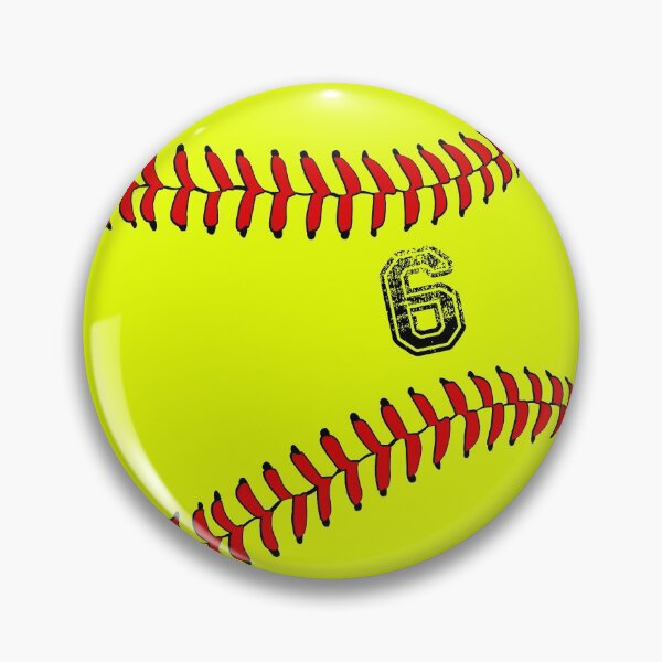 Artikelvorschau, Softballball Nummer 6, sechs entworfen und verkauft von TheCultStuff.