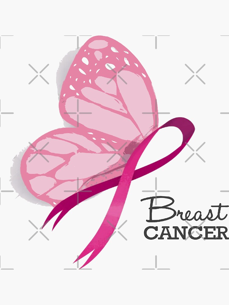 Pink Ribbon Breast Cancer Sticker