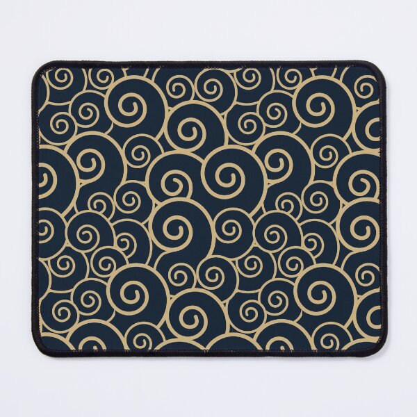 Item preview, Wagara Traditional Japanese Blue and Tan Waves Pattern designed and sold by KrisSidDesigns.
