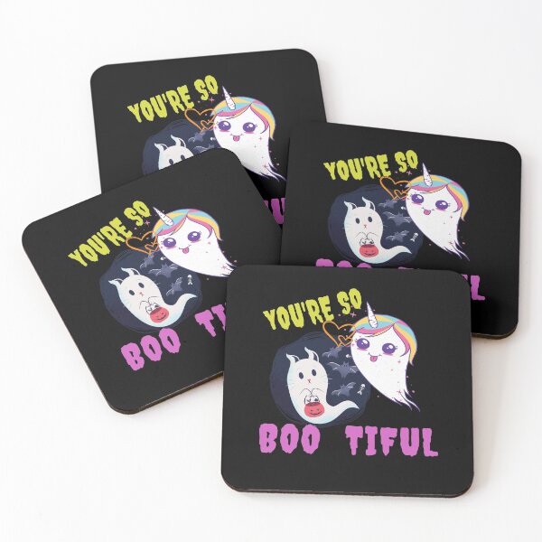 Item preview, You're So Boo Tiful Halloween Ghost Unicorn Cat designed and sold by Tig3rE.
