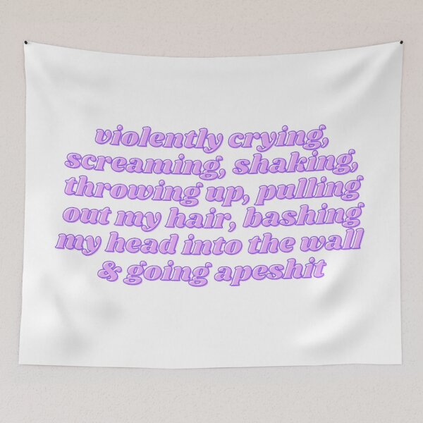 Item preview, crying, screaming, shaking, throwing up, pulling out my hair designed and sold by daphhne.