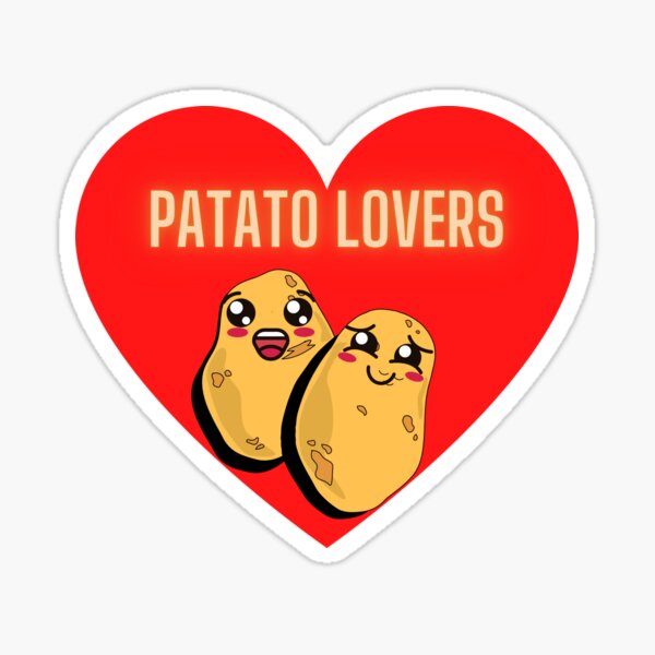 "Potato lover, cute " Sticker for Sale by VGdigital Redbubble