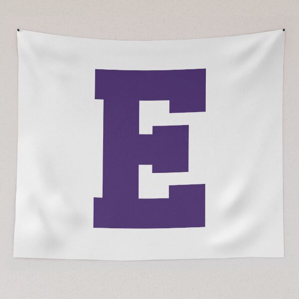 Item preview, Alfabeto, E morada, letra E deportiva designed and sold by TheCultStuff.