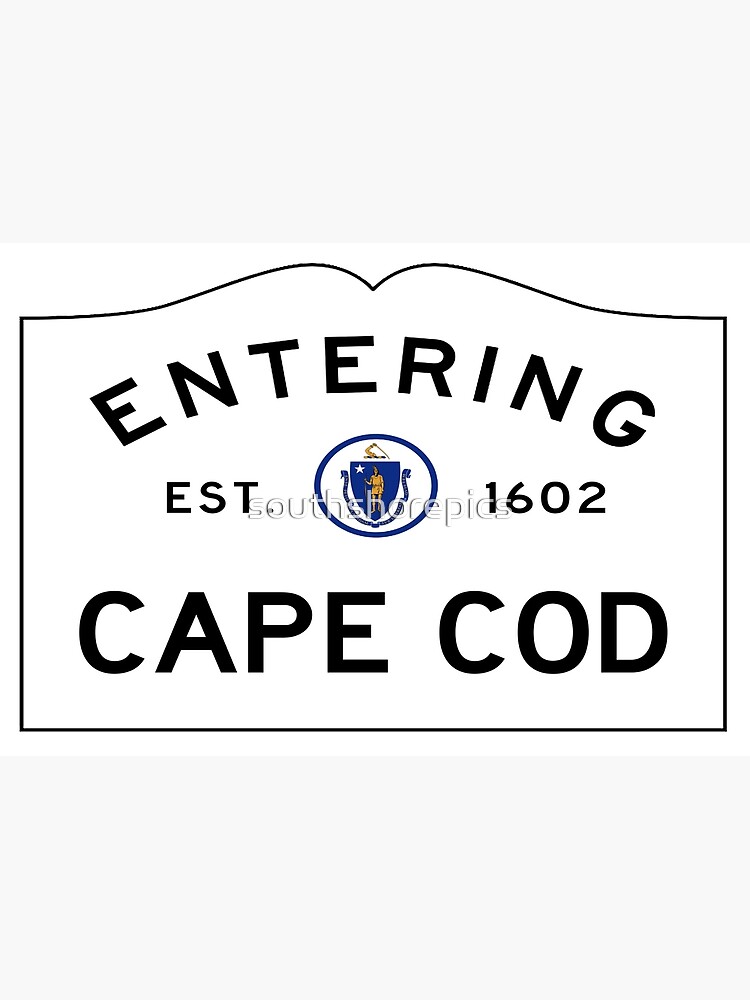 Disover Entering Cape Cod Road Sign - Cape Cod, Massachusetts Premium Matte Vertical Poster