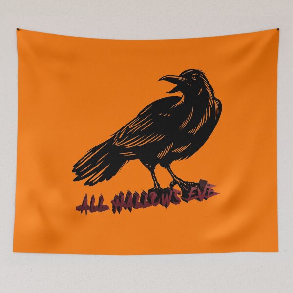 Item preview, All Hallows Eve Crow Halloween designed and sold by maniacreations.