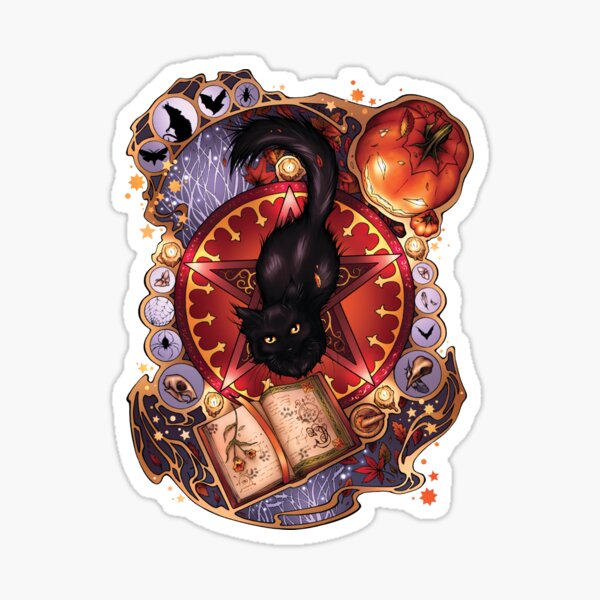 Black Cat Magic Sticker