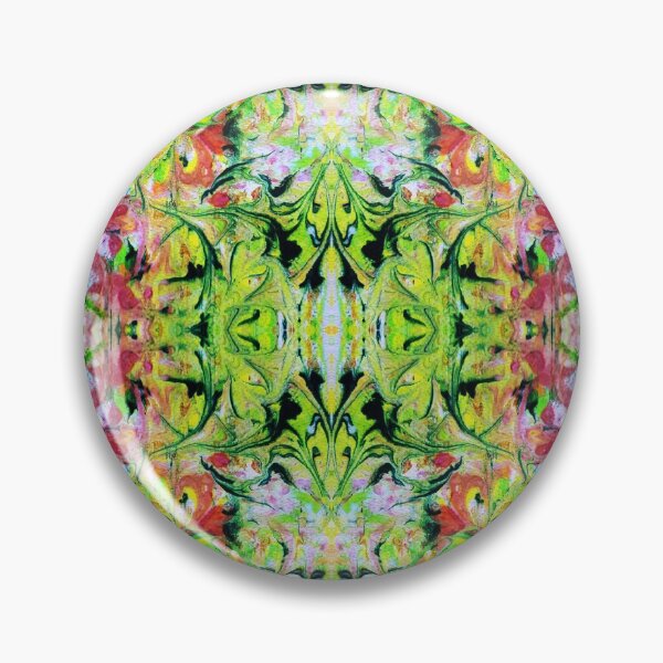 Item preview, Green and Pink Abstract Pattern Ebru Technique designed and sold by HMadeArtSON.