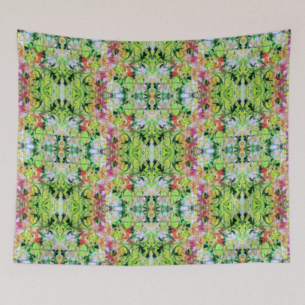 Item preview, Green and Pink Abstract Pattern Ebru Technique designed and sold by HMadeArtSON.