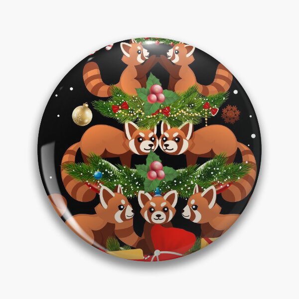 Item preview, Christmas Red Panda tree designed and sold by sprintmoon.
