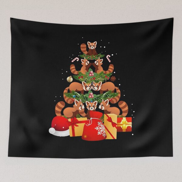 Item preview, Christmas Red Panda tree designed and sold by sprintmoon.