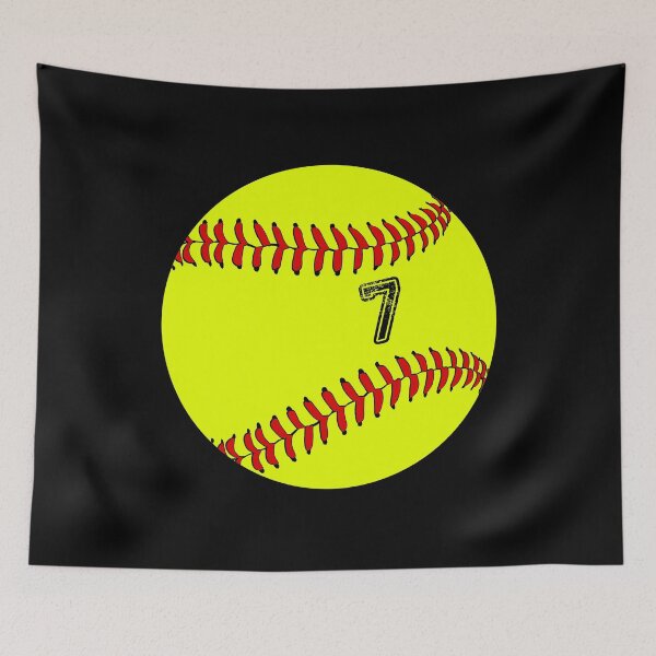 Item preview, Softball ball number 7, seven  designed and sold by TheCultStuff.