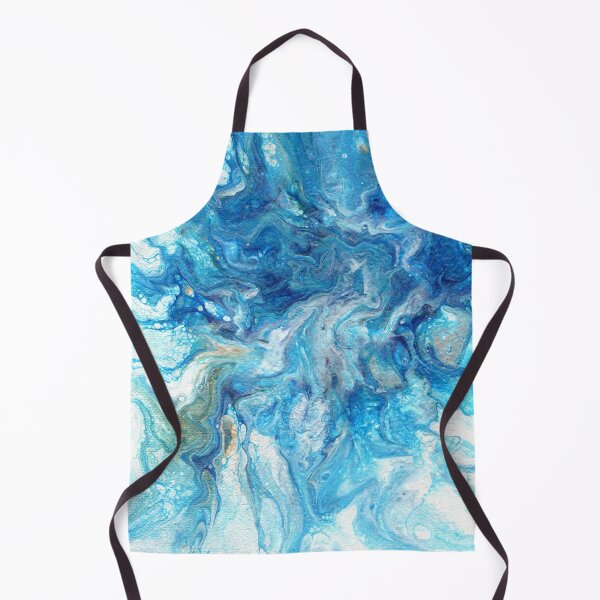 Item preview, Abstract Acrylic Pour In Blue And White White designed and sold by Cleave.