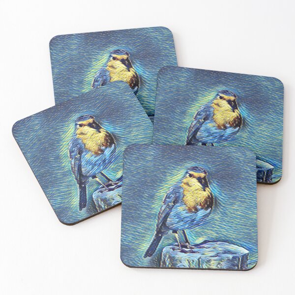 Item preview, Christmas Robin In Shades Of Blue designed and sold by Fearless-Fox.