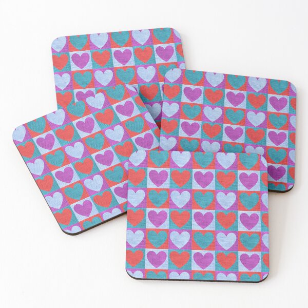 Item preview, Hearts in Squares and Colors Pattern designed and sold by RafaelLima7.