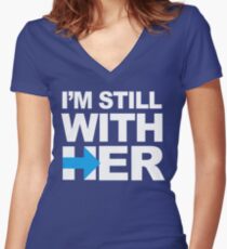 I'm Still With Her Women's Fitted V-Neck T-Shirt