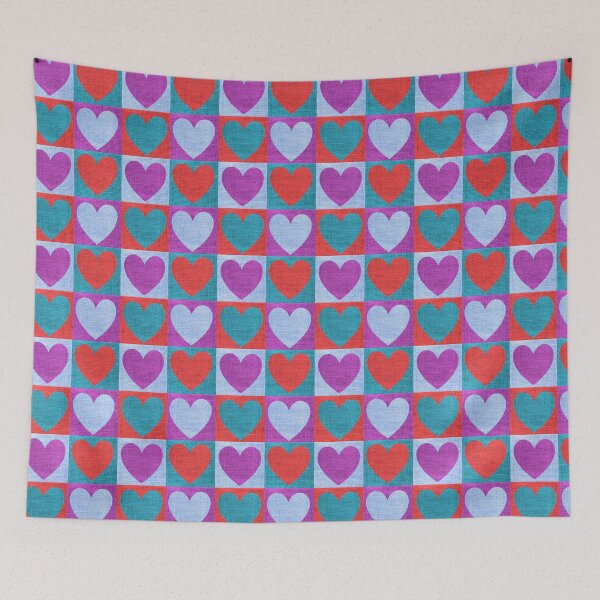Item preview, Hearts in Squares and Colors Pattern designed and sold by RafaelLima7.