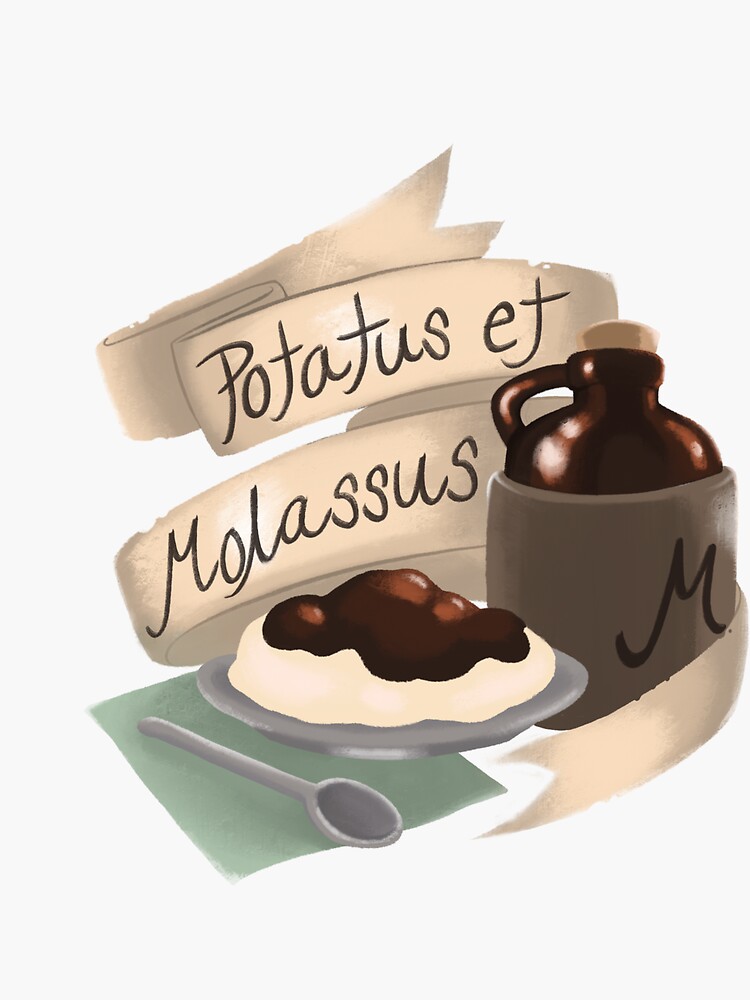 "OTGW Potatoes & Molasses (Latin Lyrics)" Sticker for Sale by