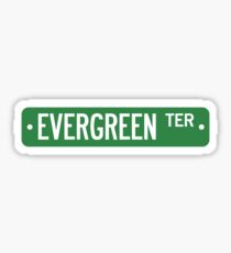 Evergreen Terrace Street Sign (Simpsons) Sticker