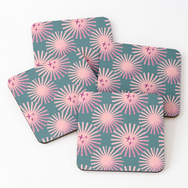 Item preview, Pink  geometric digital flower pattern by family curios,  designed and sold by FamilyCurios.