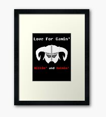 LGKM SKYRIM HELM. Framed Print