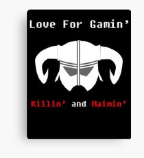 LGKM SKYRIM HELM. Canvas Print