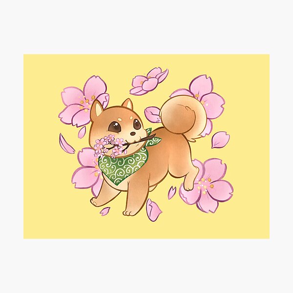Item preview, Cherry Blossom Shiba Inu - Japan Hanami designed and sold by YumePeachyPie.