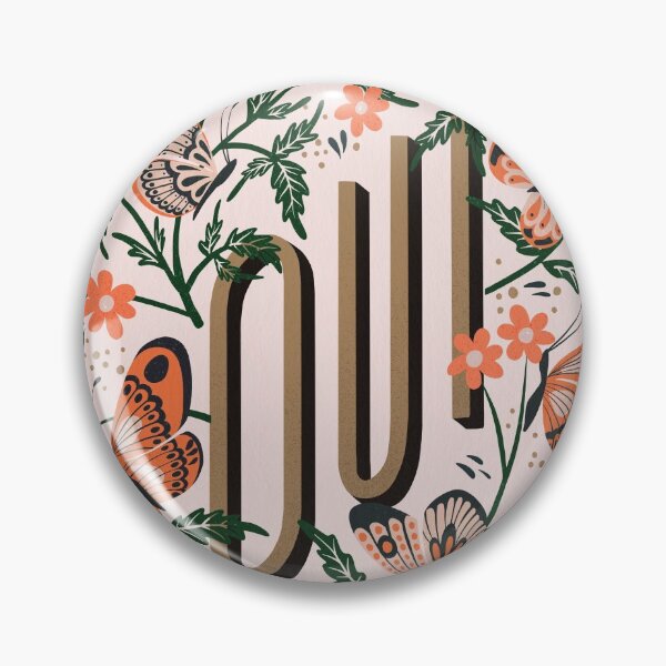 Item preview, Oui Butterflies – Coral & Green designed and sold by Cat Coquillette.