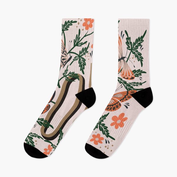 Item preview, Oui Butterflies – Coral & Green designed and sold by Cat Coquillette.