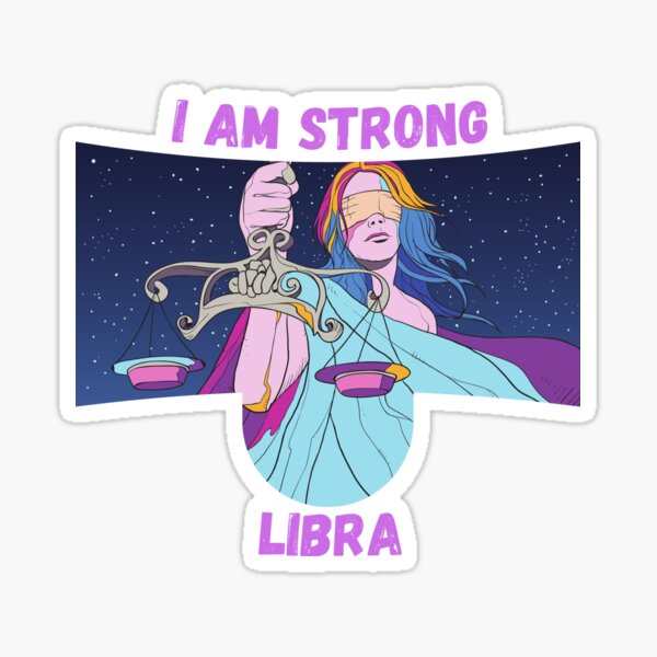 Libra Zodiac Sign Girl Birthday Gift Horoscope' Sticker