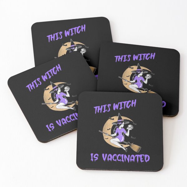 Item preview, This Witch is Vaccinated – Funny Cute Scary Halloween Trick and Treat Costume  designed and sold by CactusFamily.