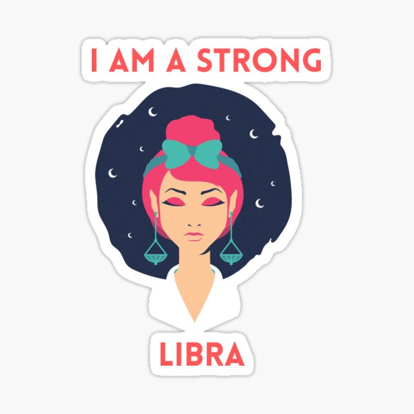 Libra Zodiac Sign Girl Birthday Gift Horoscope' Sticker