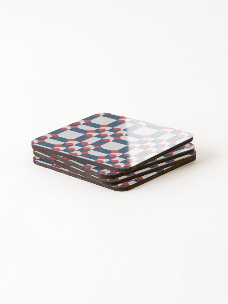 Thumbnail 4 of 5, Coasters (Set of 4), Board Effect Pattern designed and sold by RafaelLima7.