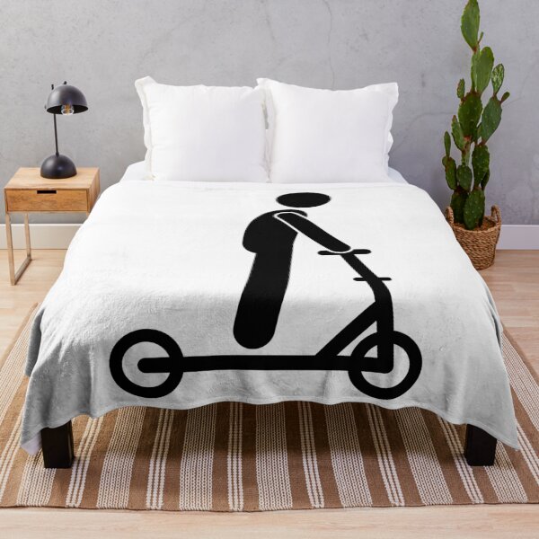 Item preview, Man Playing Scooter - Stickman Black Version designed and sold by Stickman--.