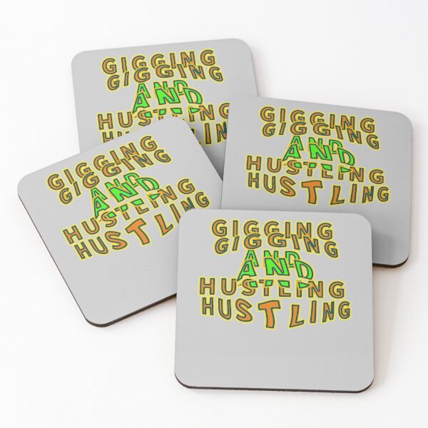 Item preview, Gigging and Hustling "second version" aesthetic text by Code03. Cool t shirt designs. designed and sold by Code03.
