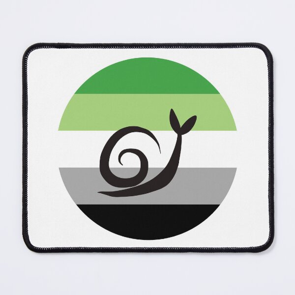 Item preview, Aromantic Aro Minimalist Pride Snail Logo designed and sold by PrideSnails.