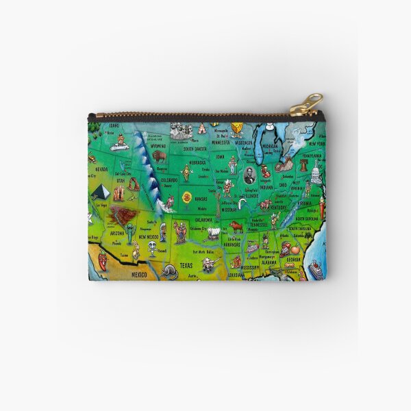 Item preview, USA Cartoon Map designed and sold by Kevin Middleton.