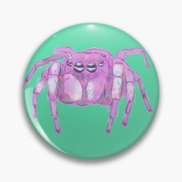 Item preview, Cute Little Jumping Spider (Plum on Medium Aquamarine) designed and sold by techno-mantis.