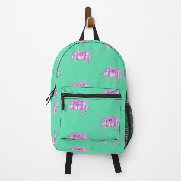 Item preview, Cute Little Jumping Spider (Plum on Medium Aquamarine) designed and sold by techno-mantis.
