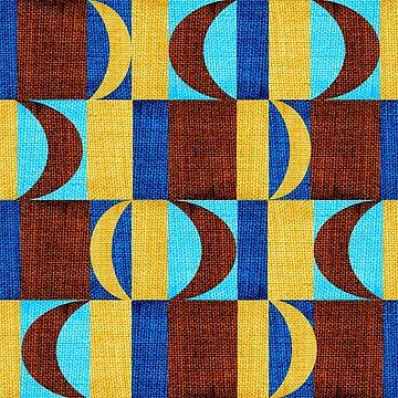 Artwork thumbnail, Rectangles and Moons in Textures Pattern by RafaelLima7