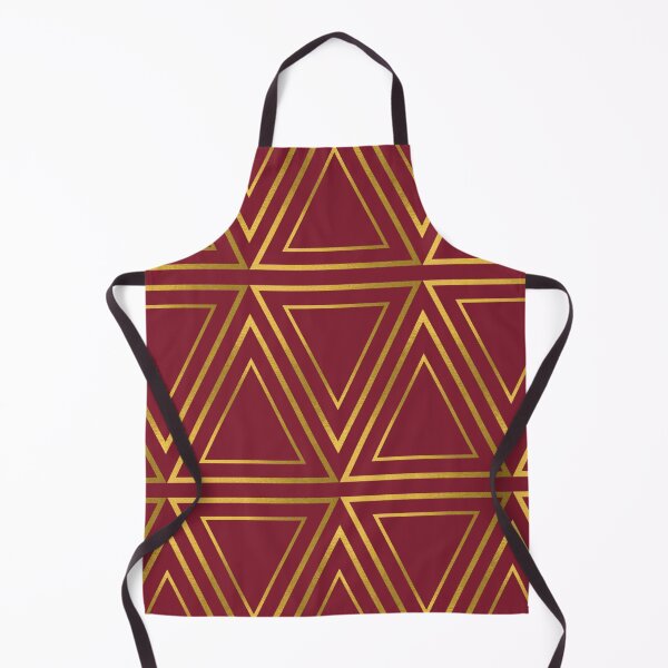 Item preview, Gold triangle geometric pattern on burgundy maroon background. designed and sold by ABInspired.