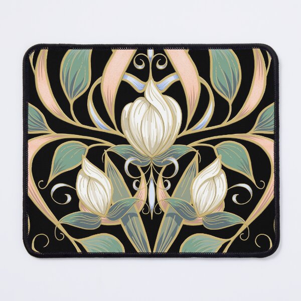 Item preview, Serene Blossom Art Nouveau Pattern | Black designed and sold by L Diane Johnson.