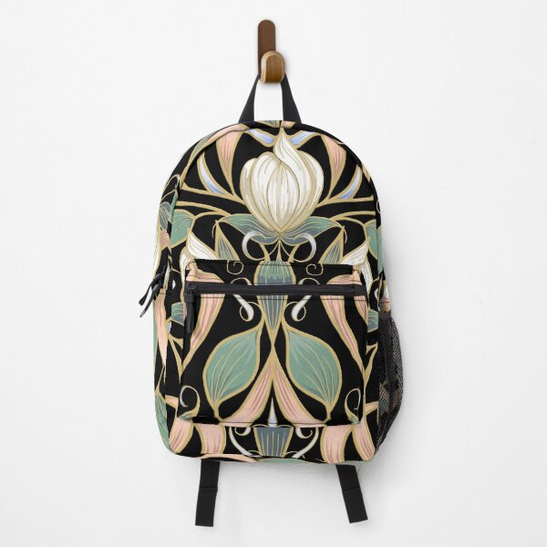 Item preview, Serene Blossom Art Nouveau Pattern | Black designed and sold by L Diane Johnson.