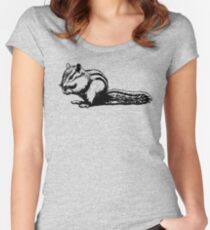 Chipmunk - Critter Love Collection 4 of 6 Women's Fitted Scoop T-Shirt