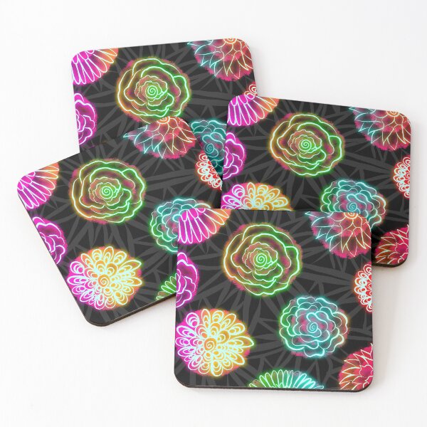Item preview, Flowers in neon designed and sold by CanisLatransArt.