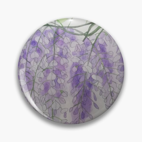 Item preview, Purple watercolour wisteria painting  designed and sold by esvb.