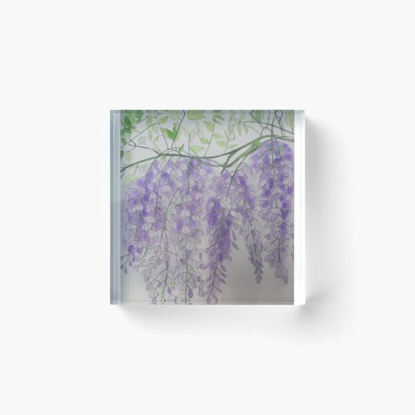 Item preview, Purple watercolour wisteria painting  designed and sold by esvb.