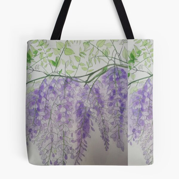 Item preview, Purple watercolour wisteria painting  designed and sold by esvb.