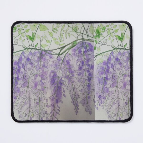 Item preview, Purple watercolour wisteria painting  designed and sold by esvb.