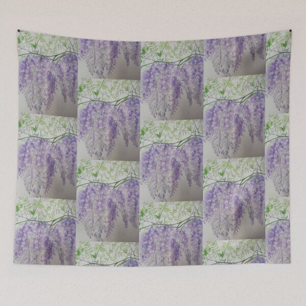 Item preview, Purple watercolour wisteria painting  designed and sold by esvb.