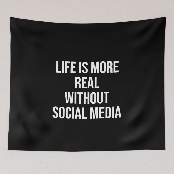 Item preview, life is more real without social media designed and sold by Ridaelb.